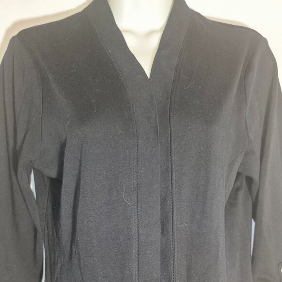 CROFT & BARROW cardigan sweater, open front, Black in size Medium - Picture 9 of 12